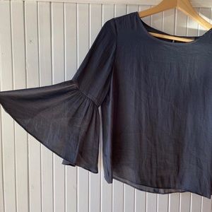 Vince Camuto Silk Bell Sleeve Blouse